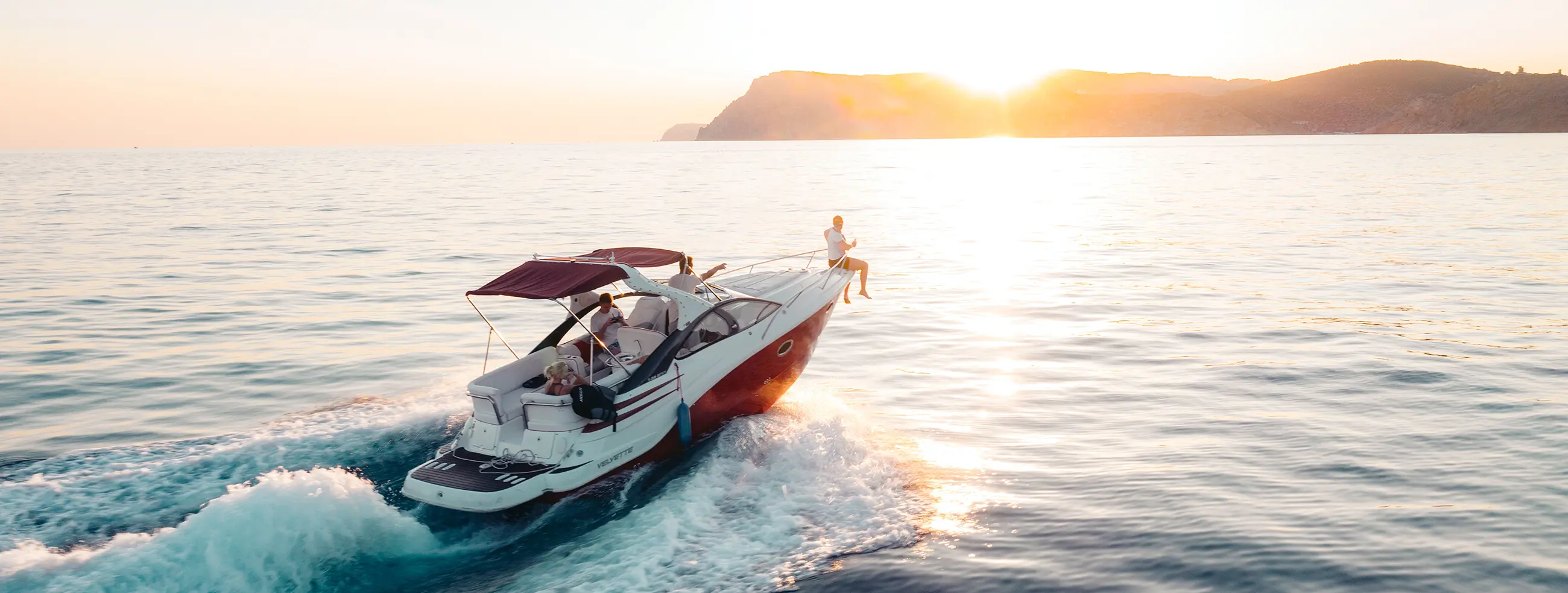 Boat in sunset